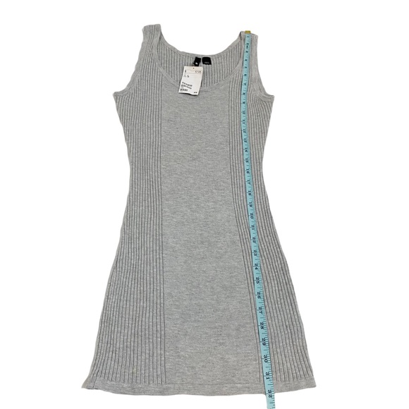 H&M Divided Gray Knit Ribbed Bodycon Tank Dress, Size 8 - Picture 6 of 9
